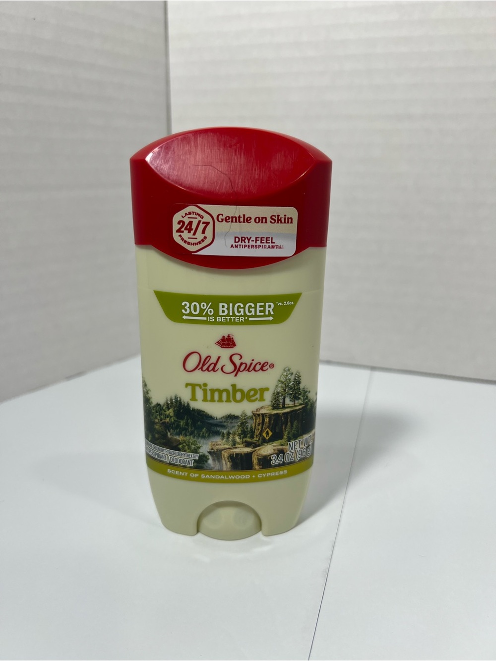 Old Spice Timber Men's Antiperspirant Deodorant Stick - Red & Cream